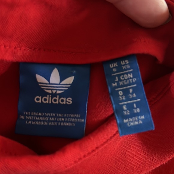 Adidas Trefoil Logo Womens Short Sleeve Half Zip Tee - Picture 5 of 5